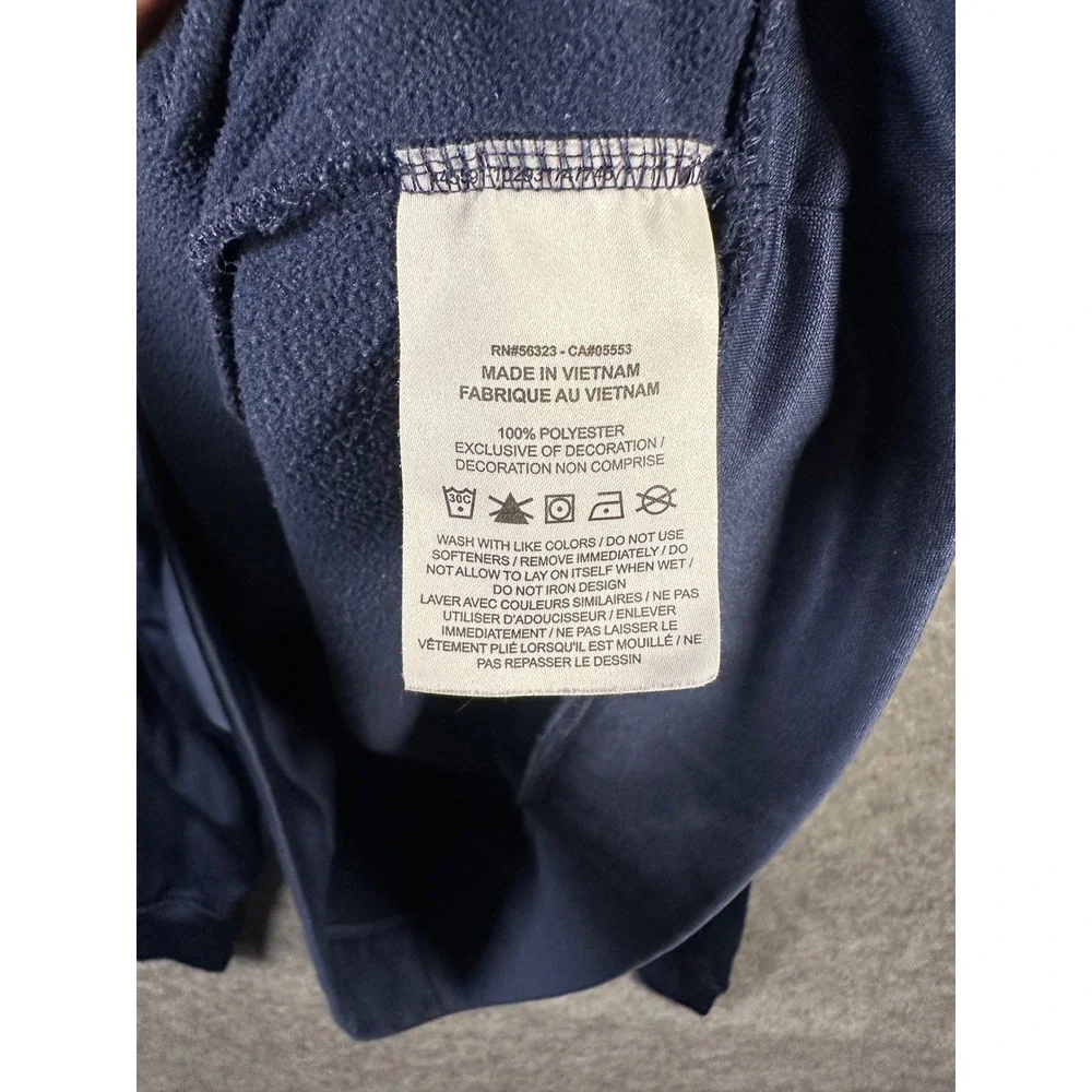 Nike Dri-FIT Hoodie Pullover Sweatshirt XXL 2XL Big Swoosh Navy Blue‎ Athletic